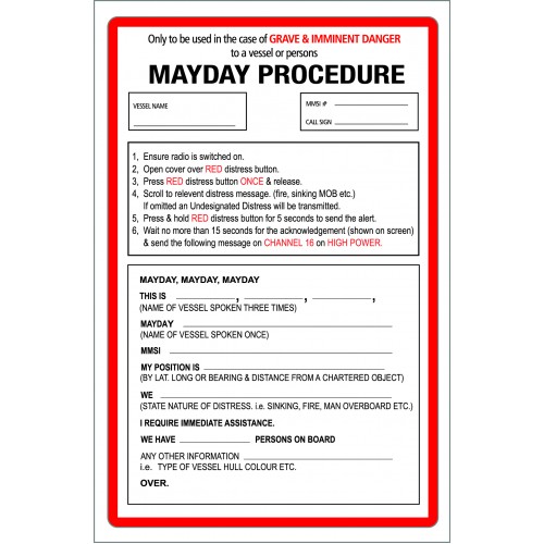 KLEEBIS - MAYDAY KUTSUNG, 105 x 160 mm
