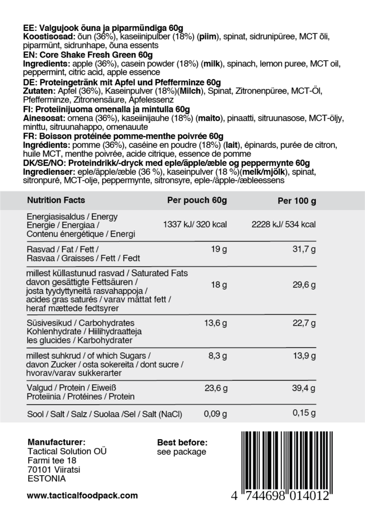 TACTICAL FOODPACK- ROHELINE SMUUTI – pilt 3