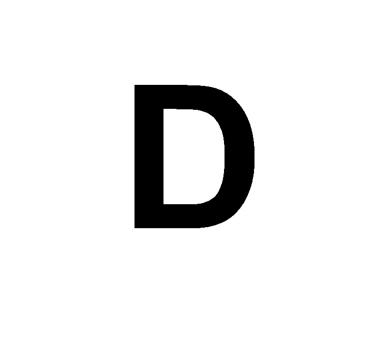 SELF-ADHESIVE LETTER, 8 cm, Letter D