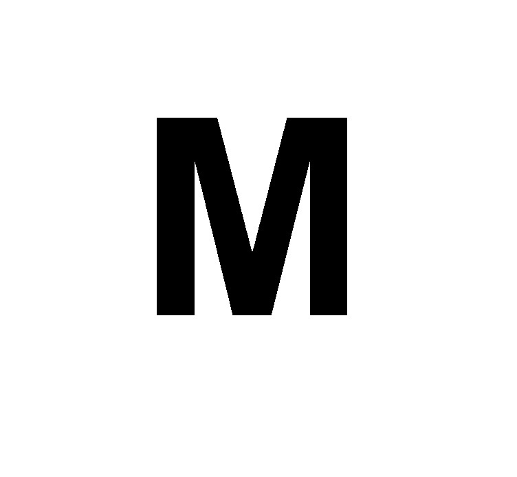 SELF-ADHESIVE LETTER, 8 cm, Letter M