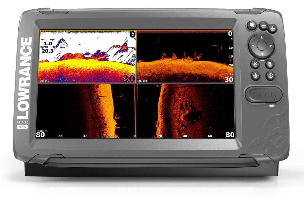 LOWRANCE HOOK2-9 TRIPLESHOT ROW, CHIRP + DOWNSCAN™ + SIDESCAN™