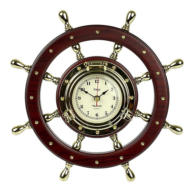 SHIPS WHEEL CLOCK