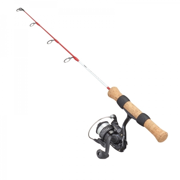ICE FISHING COMBO - 52 cm, WITH REEL, RED, FLADEN
