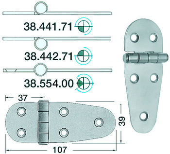 Foto - HINGE, S/S, 107 x 39 x 2 mm