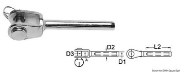 Foto - FORK TERMINAL, AISI 316, Ø 4 mm