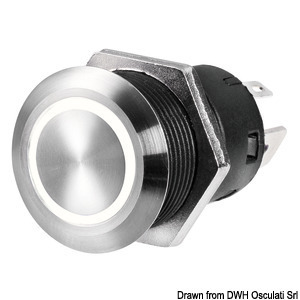 Foto - SWITCH, FLAT S/S, ON-OFF, 12 V, BLUE
