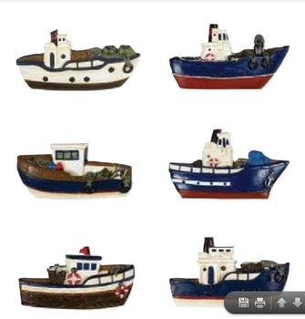 Foto - FRIDGE MAGNET- FISHING BOAT