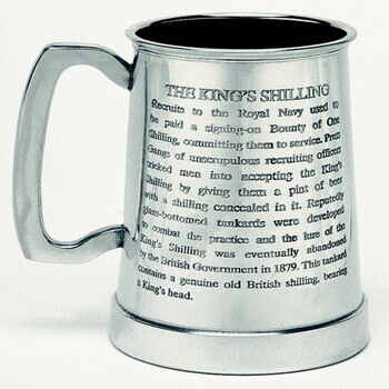 Foto - TANKARD- KING'S SHILLING PEWTER