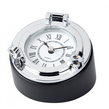 Foto - PORTHOLE CLOCK- PAPERWEIGHT, CHROMED