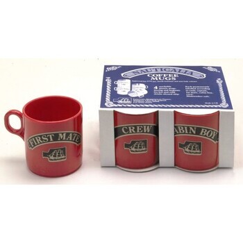 MUGS SET- STACKABLE, RED, 4 x 245 ml