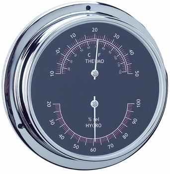 Foto - THERMOMETER / HYGROMETER- ANVI, BLACK SERIES