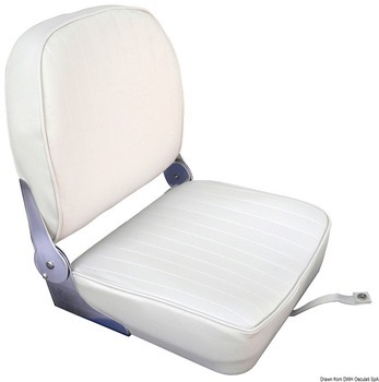 SEAT WITH FOLDABLE BACK, WHITE
