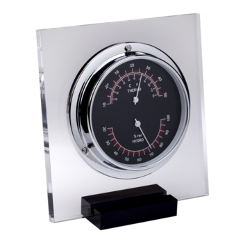 Foto - THERMOMETER / HYGROMETER, ANVI, BLACK SERIES