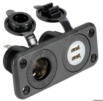 Foto - LIGHTER SOCKET AND DOUBLE USB, BLACK