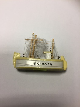 Foto - SHIP MODEL, MINI, ESTONIA, YELLOW/WHITE