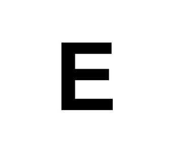 SELF-ADHESIVE LETTER, 8 cm, Letter E