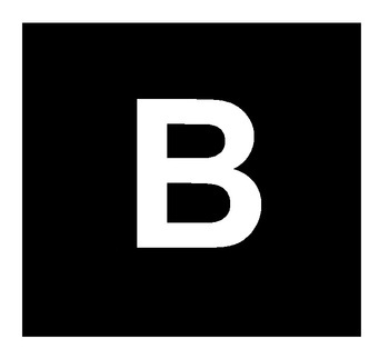 Foto - SELF-ADHESIVE LETTER, 20 cm, Letter B, WHITE