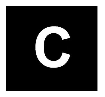 Foto - SELF-ADHESIVE LETTER, 20 cm, Letter C, WHITE