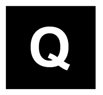 Foto - SELF-ADHESIVE LETTER, 20 cm, Letter Q, WHITE