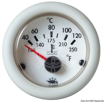 Foto - OIL TEMPERATURE GAUGE, GUARDIAN, WHITE