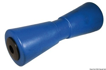 CENTRAL KEEL ROLLER, 93,5 x 286 x 21 mm, PVC, BLUE