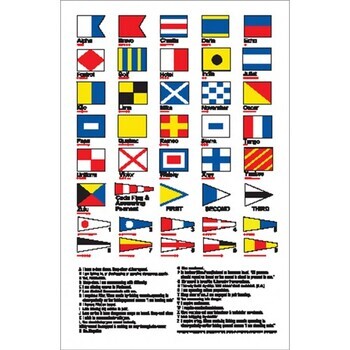 Foto - НАКЛЕЙКА ДЛЯ ЛОДКИ- CODE FLAGS, 105 x 160 mm