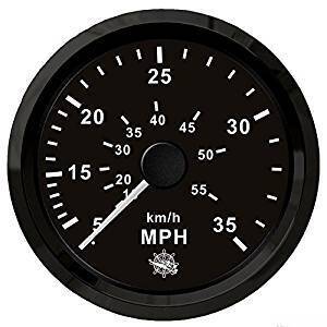 Foto - SPEEDOMETER WITH PITOT TUBE, 0-35 MPH, BLACK, 96 mm
