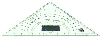 Foto - PROTRACTOR, TRIANGLE, HYPOTENUSE 250 mm