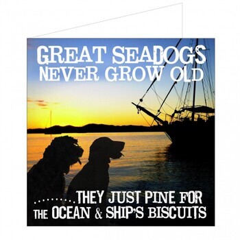 Foto - MERETEEMALINE POSTKAART- SEADOGS NEVER GROW OLD