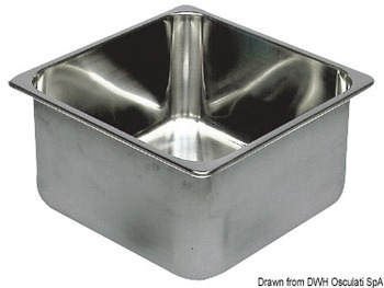 Foto - RECTANGULAR SINK - OSCULATI, 350 x 350 mm, S/S