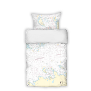 Foto - BED LINEN- SEA MAP, ESTONIAN NORTH COAST, FINNISH BAY, NAISSAAR