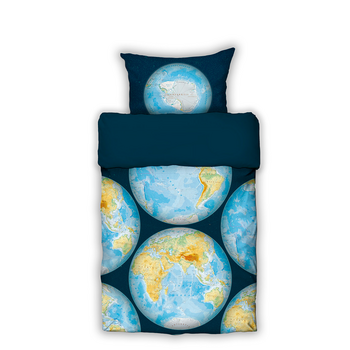 Foto - BED LINEN- GLOBE MAP