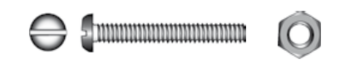 Foto - SCREW WITH NUT, S/S, M8 x 80 (2 PCS)