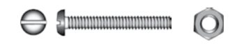 Foto - SCREW WITH NUT, S/S, M5 x 40 (4 PCS)