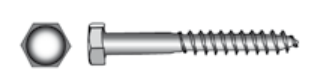 Foto - HEXAGON HEAD WOOD SCREW, S/S, 6,0 x 70 (2 PCS)