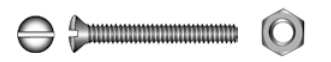 Foto - SLOTTED RAISED COUNTERSUNK HEA SCREW WITH NUT, S/S, M3 x 10 (10 PCS)