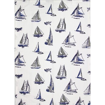 Foto - TEA TOWEL- BOATS, GREY