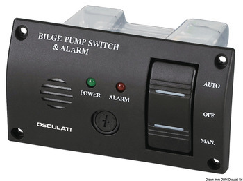 Foto - SWITCH PANEL FOR BILGE PUMPS ON-OFF-ON + ALARM