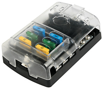 Foto - POLYCARBONATE FUSE HOLDER BOX, 6 OUTPUTS